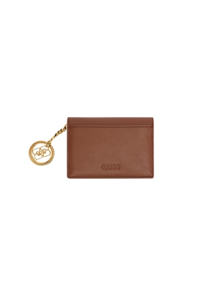Bou card holder with flap Sorrel Horse B3010392 Ganni 